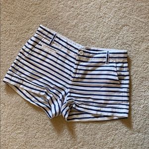 Blue & white stripe shorts